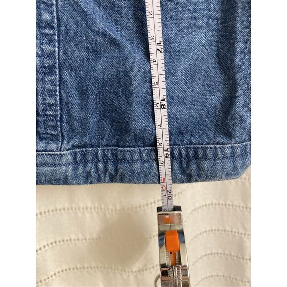 Signature By Jerell Denim Vest Women’s Medium Blue Embroidered Cotton - Picture 7 of 7